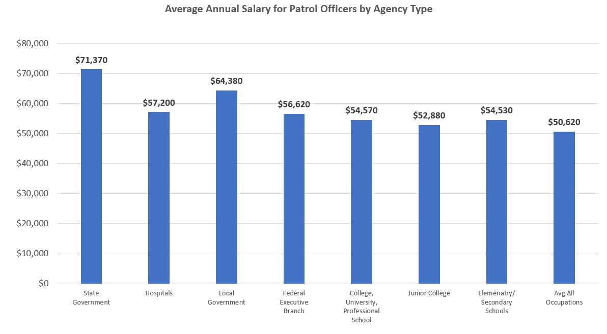 Average Annual Salary By Agency Type Discover Policing